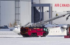 Avião capota durante pouso em Toronto no Canadá; Veja a reportagem!