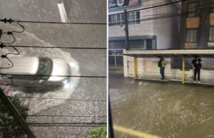 Chuva intensa deixa Baixada Santista debaixo d’água