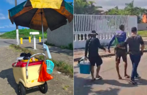 Homem é preso ao vender drogas em carrinho de sorvete na praia de Itanhaém, no litoral de SP.