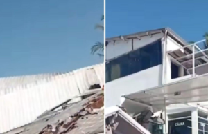 Desabamento parcial de marina compromete estrutura em São Vicente