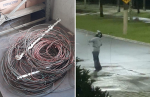 Homem é preso em flagrante após furtar fios de cobre em Praia Grande litoral SP