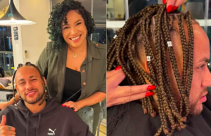 Tranças de Neymar Jr. foram feitas por profissional de São Vicente (SP).