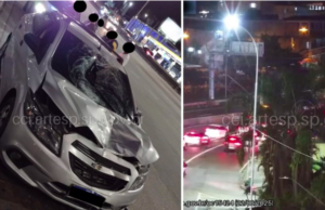 Mulher morre atropelada na Imigrantes em São Vicente, no litoral de SP.