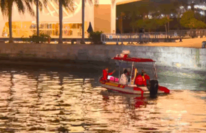 Continuam as buscas do motorista que caiu na Baiá da Guanabara