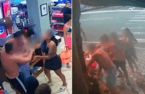 Homem agride funcionária após ser impedido de usar banheiro feminino em restaurante.