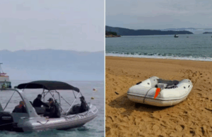 Casal é resgatado após ficar horas à deriva no mar em bote.