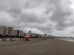 Defesa Civil alerta para temporais na Baixada Santista.